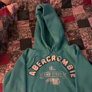 Abercrombie teal hooded sweatshirt